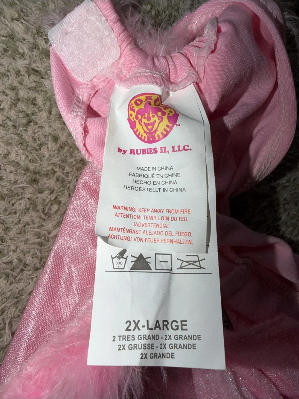 Rubie's Pink Princess Pet Costume Dress with Matching Hat